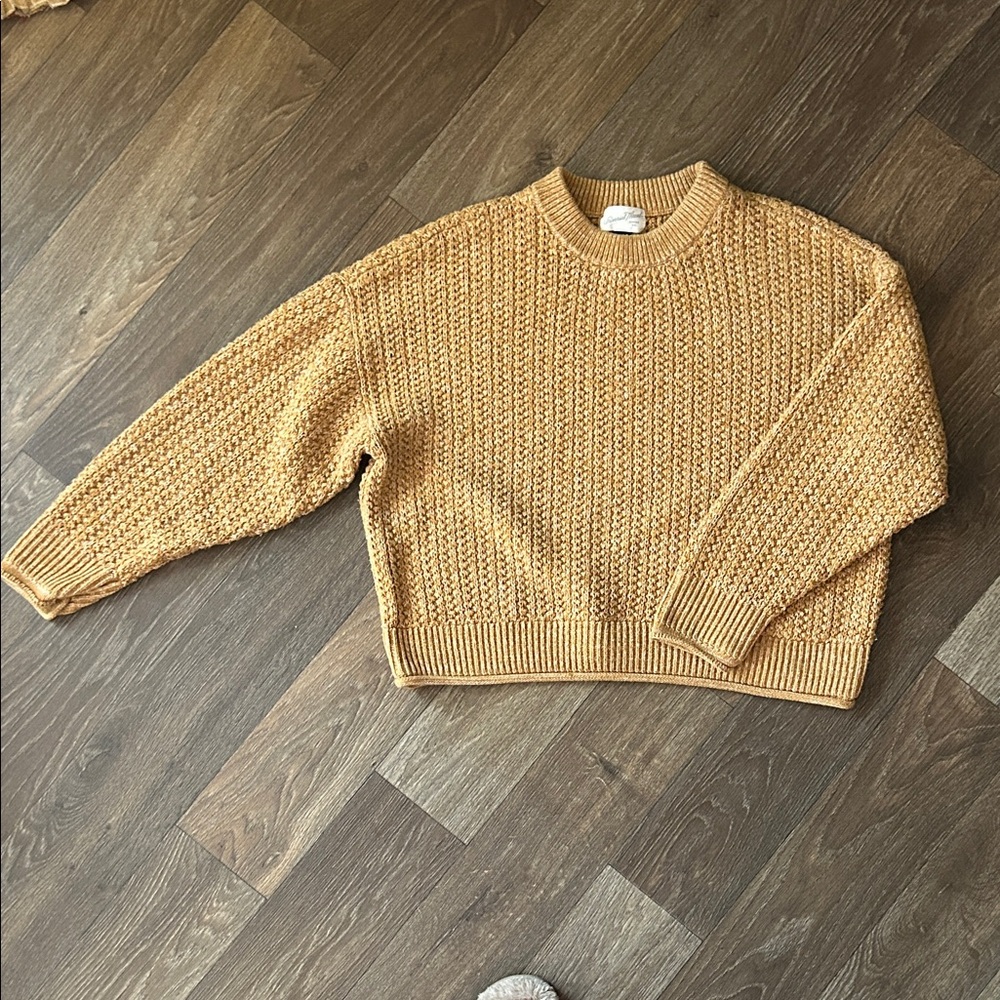 Universal Thread Textured Mustard Sweater